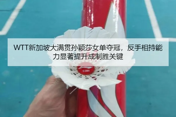 WTT新加坡大满贯孙颖莎女单夺冠，反手相持能力显著提升成制胜关键